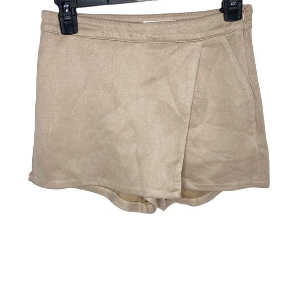 Missguided mini skort size 4 faux suede blush - Picture 1 of 3